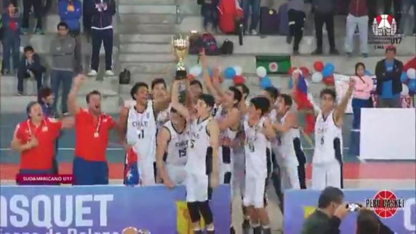 [VIDEO] El festejo de Chile tras la hazaña en el Sudamericano Sub 17 de básquetbol