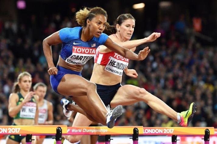 Doblete estadounidense en 400 metros vallas mujeres con Carter y Muhammad