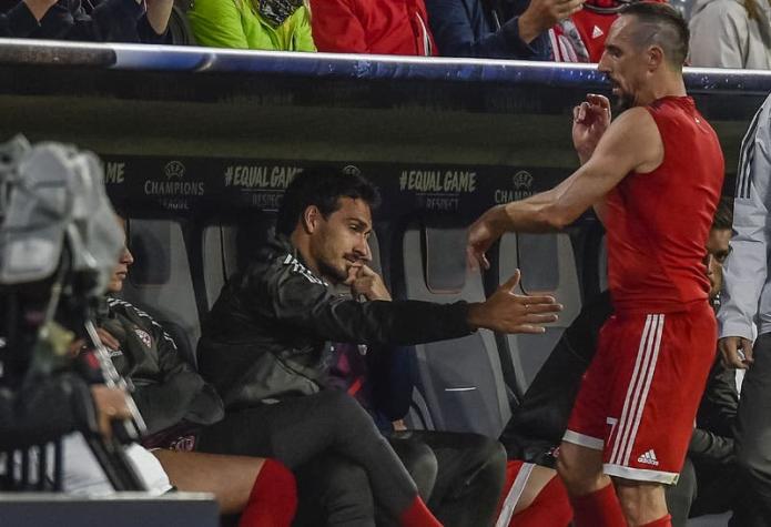 [VIDEO] La rabia de Franck Ribéry al ser sustituido en victoria del Bayern por la Champions League