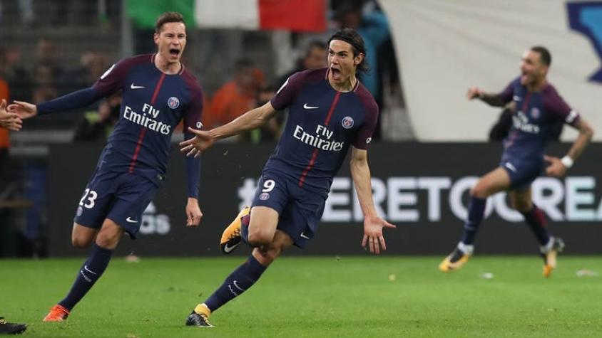 Cavani salva al PSG tras expulsión de Neymar en el clásico de Francia ante Marsella