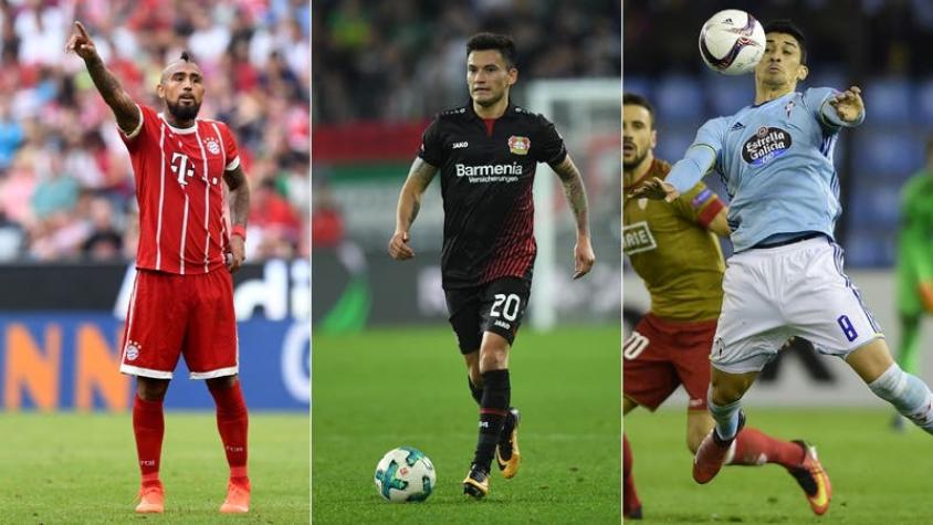Conoce toda la agenda y los resultados de los futbolistas chilenos en Europa