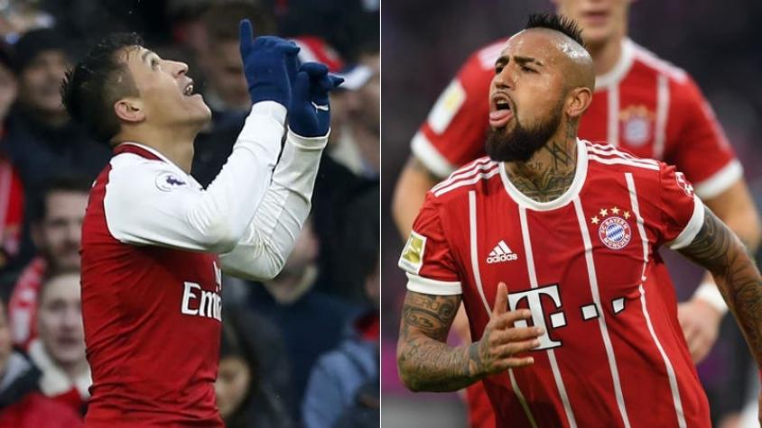 Alexis y Vidal limpian sus heridas de “La Roja” marcando goles y siendo figuras con sus clubes