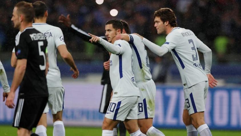 Chelsea golea al modesto Qarabag y avanza a octavos en Champions League