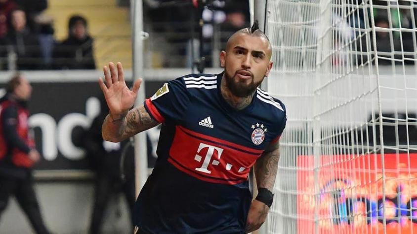 Arturo Vidal le da el triunfo al Bayern Munich con cuarto gol consecutivo