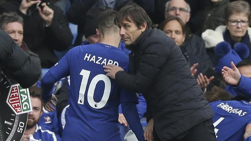 Conte confía en que Eden Hazard y Thibaut Courtois seguirán en el Chelsea