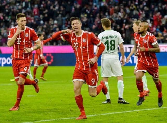 Bayern de Arturo Vidal vence a Werder Bremen