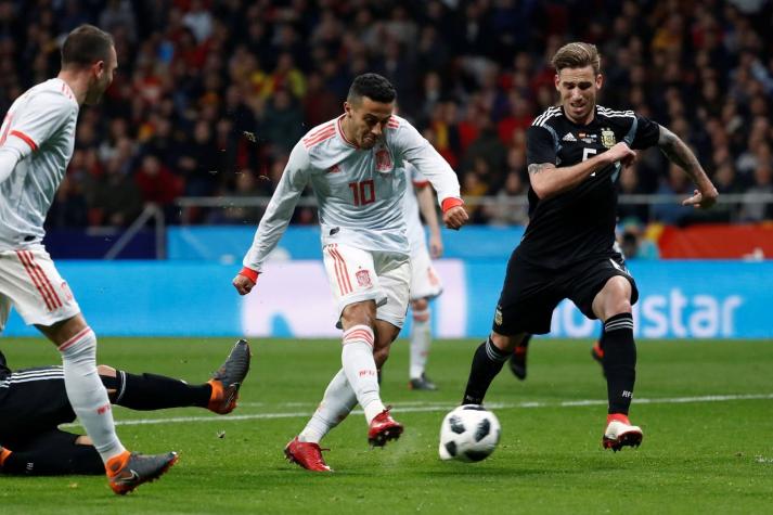 Argentina cayó vapuleada ante España por 6 a 1 en Madrid
