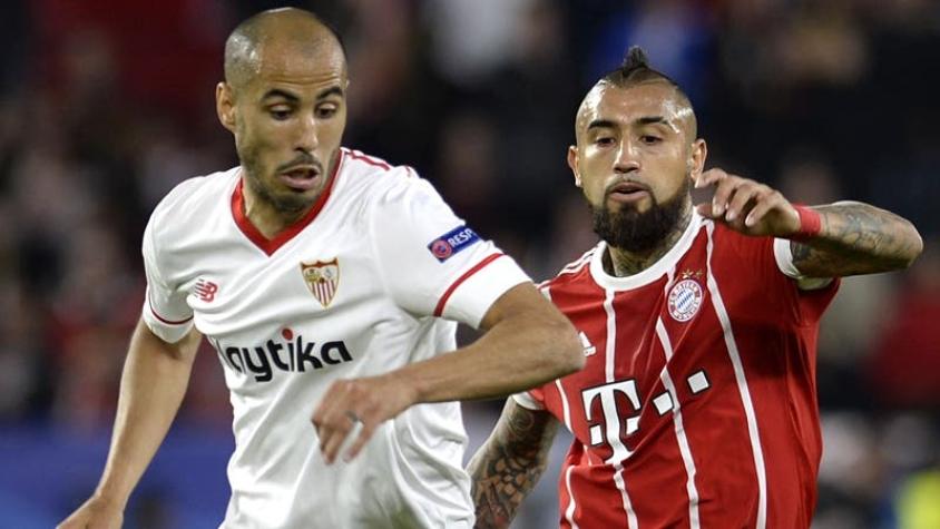 Arturo Vidal abandona con molestias el partido de Champions ante el Sevilla