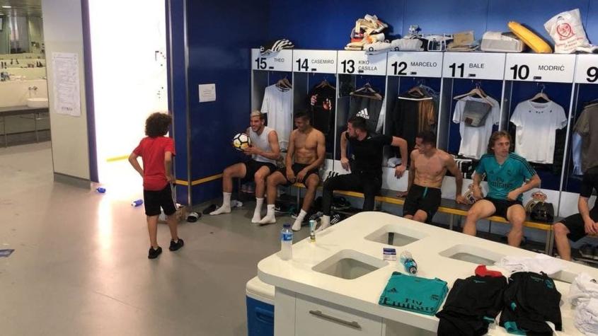 [VIDEO] De tal palo, tal astilla: Hijo de Marcelo se luce en vestuario del Real Madrid