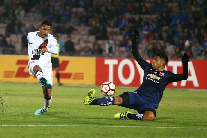 [VIDEO] El grosero error de Jara que condenó a la U ante Vasco de Gama