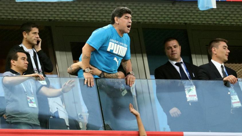 [VIDEO] El Diego en 90 minutos: Así vivió Maradona el agónico triunfo de Argentina