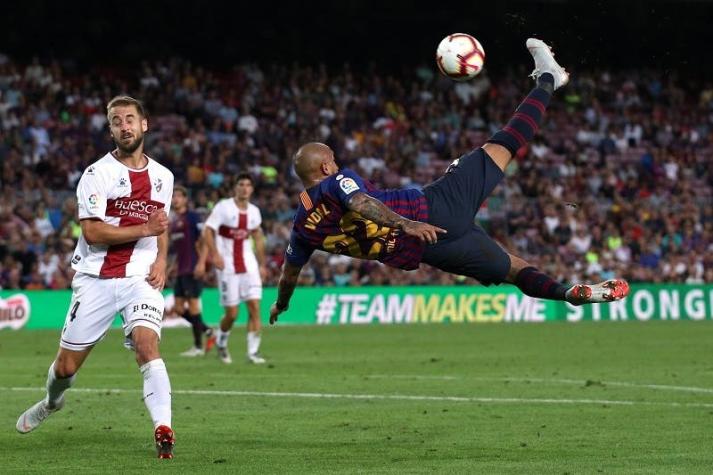 [VIDEO] La chilena de Arturo Vidal que casi termina en gol para el Barcelona