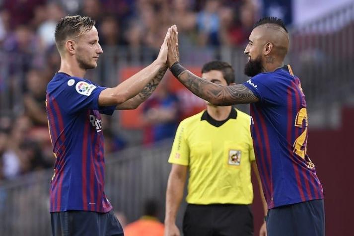 Arturo Vidal dice presente en goleada del Barcelona ante el Huesca
