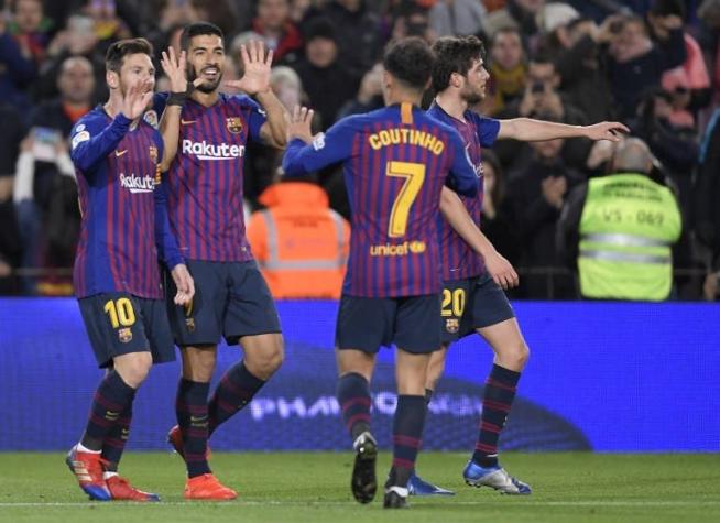 Arturo Vidal sumó minutos en la goleada del Barcelona sobre el Eibar de Fabián Orellana