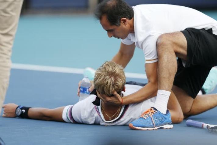 [VIDEO] Tenista español vive dramáticos minutos en Masters de Miami tras desplomarse durante partido