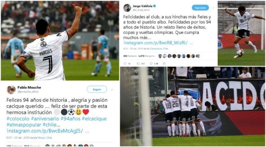 Los festejos parten en casa: Jugadores de Colo-Colo felicitaron al club por su aniversario