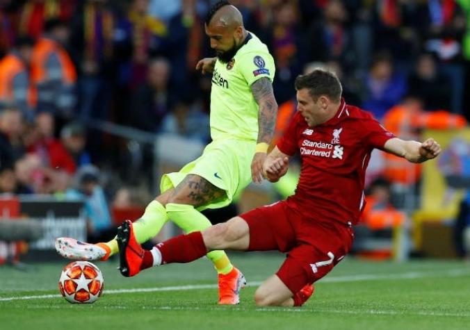 [VIDEO] La gran jugada de Arturo Vidal que pudo terminar en gol de FC Barcelona ante Liverpool