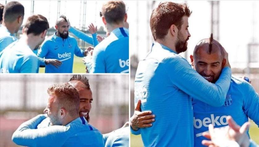 Así fue el saludo del plantel del Barcelona a Arturo Vidal en el día de su cumpleaños
