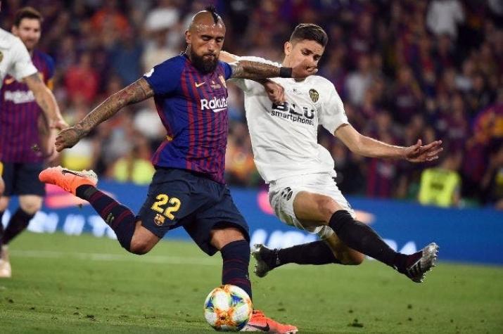 Con Vidal en cancha, Valencia sorprendió al Barcelona y se quedó con la Copa del Rey