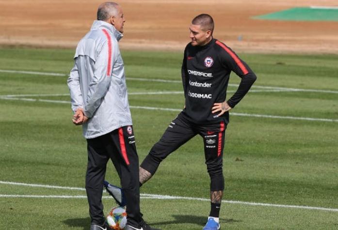 [VIDEO] Hay delantero: Castillo anota triplete en práctica de La Roja con miras a la Copa América