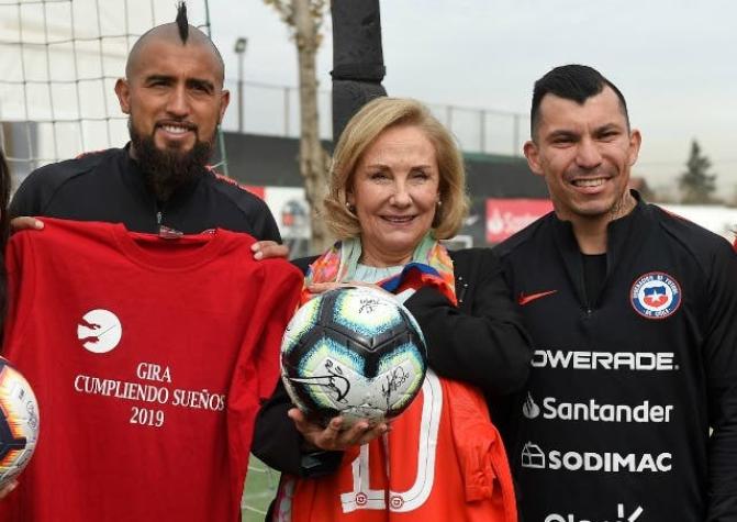 [FOTOS] Primera Dama y jóvenes de Orquestas Juveniles despiden a La Roja antes de la Copa América