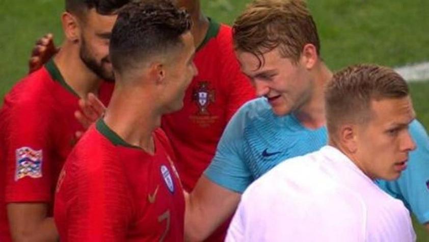 "Me dejó en shock": De Ligt reveló qué le dijo Cristiano Ronaldo tras el término del partido