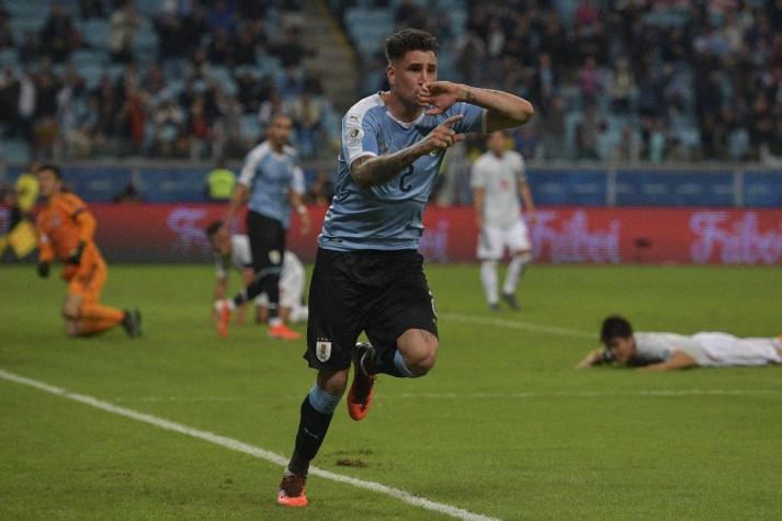 [VIDEO] De cabeza José María Giménez pone el segundo gol con el que Uruguay empata ante Japón