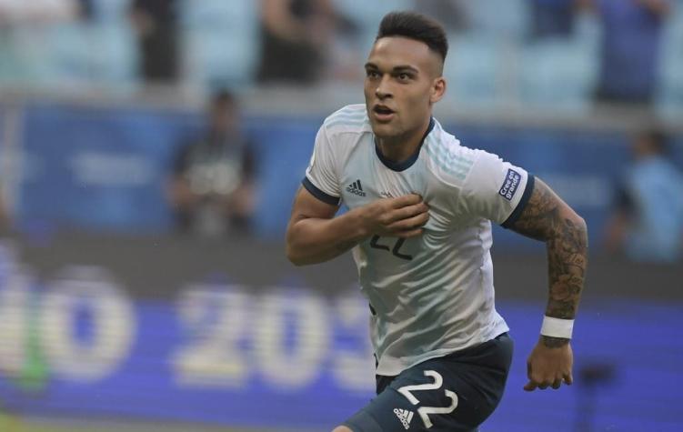[VIDEO] Tras un grosero error: El gol de Lautaro Martínez con que Argentina se puso en ventaja al 5'