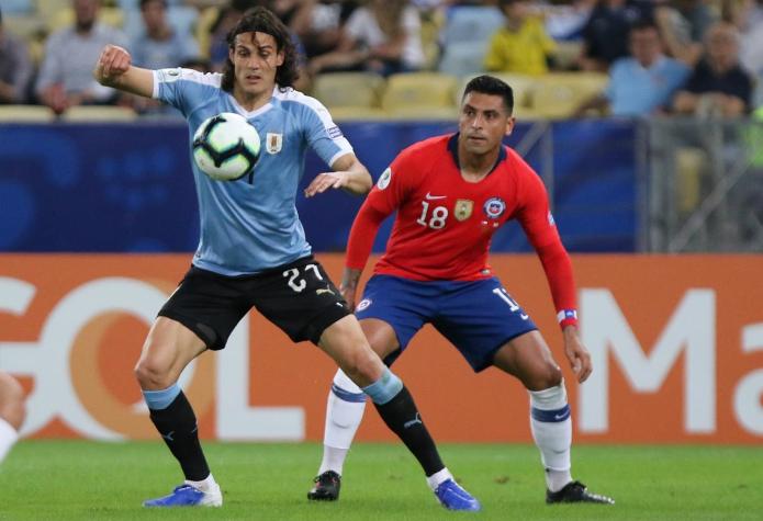 [FOTOS] Así fue el saludo entre Gonzalo Jara y Edinson Cavani en la Copa América Brasil 2019