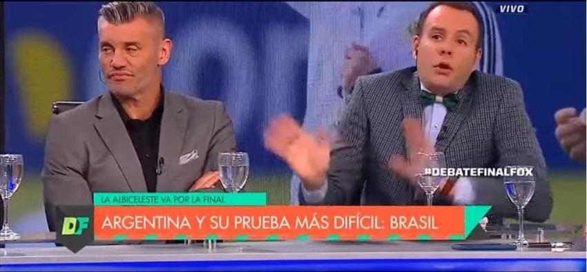 Periodista argentino prefiere quedar eliminado con Brasil: "No quiero perder más finales con Chile"