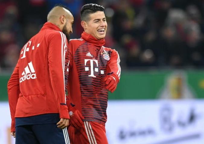 El saludo de Arturo Vidal a su "hermanito" James Rodríguez por su cumpleaños