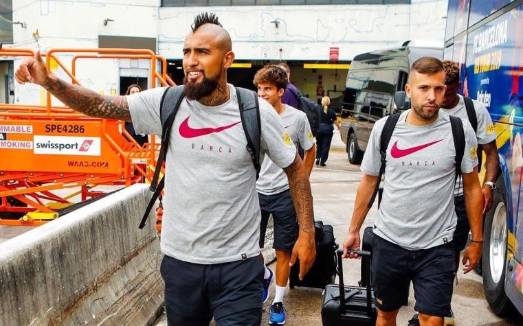 [VIDEO] La broma de Carlos Vives a Arturo Vidal en la gira del FC Barcelona en Miami