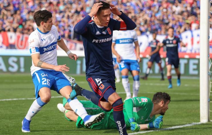 La U hace ver mal a la UC en un intenso clásico universitario que terminó 1-1 en el Nacional