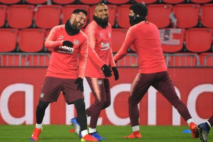 Arturo Vidal otra vez: Las dos jugadas en el entrenamiento del Barcelona que resumen su talento