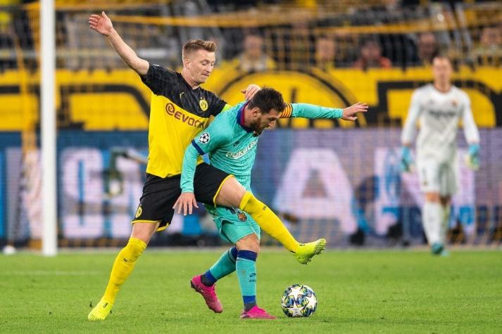 Arturo Vidal no sumó minutos en el empate sin goles del Barcelona ante el Borussia Dortmund