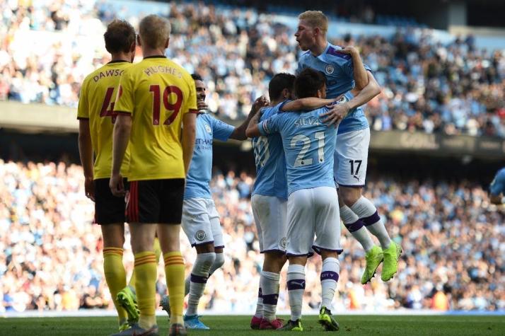 El Manchester City sin Bravo propinó una histórica goleada a un débil Watford