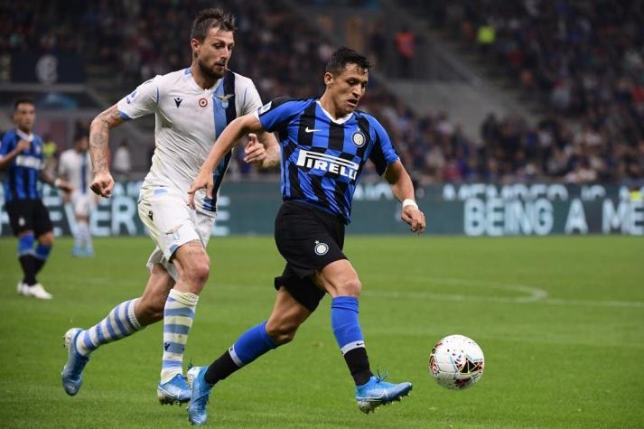 Alexis ingresó en los minutos finales en el triunfo del Inter sobre la Lazio
