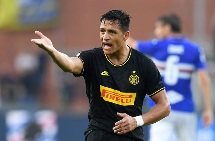 Goleador pero a las duchas: Alexis fue expulsado en duelo entre el Inter y Sampdoria