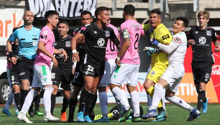 ¡Se dieron y no consejos!: Partido entre Audax y Colo Colo se interrumpe por una pelea
