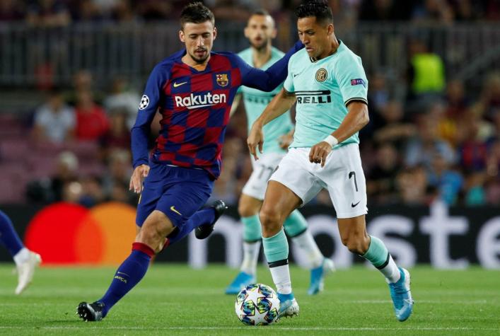 La asistencia de Alexis para que el Inter se ponga en ventaja sobre FC Barcelona en la Champions