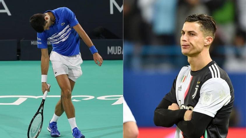 [VIDEO] Reunión de cracks: Cristiano enseña su espectacular técnica de salto a Novak Djokovic