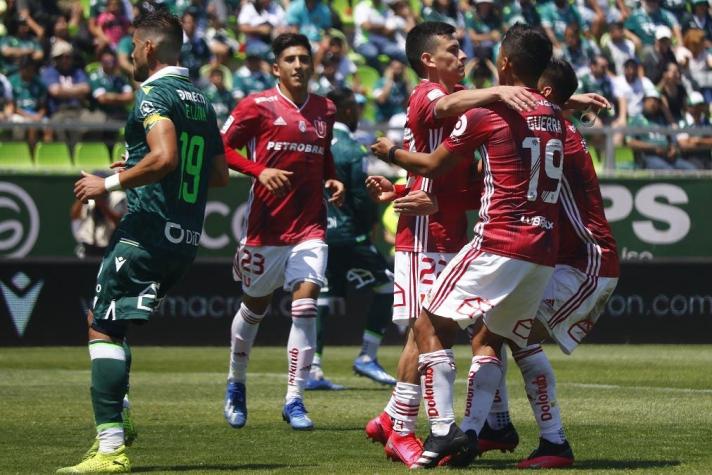 Con dos jugadores menos la "U" está ganándole a Wanderers en Valparaíso