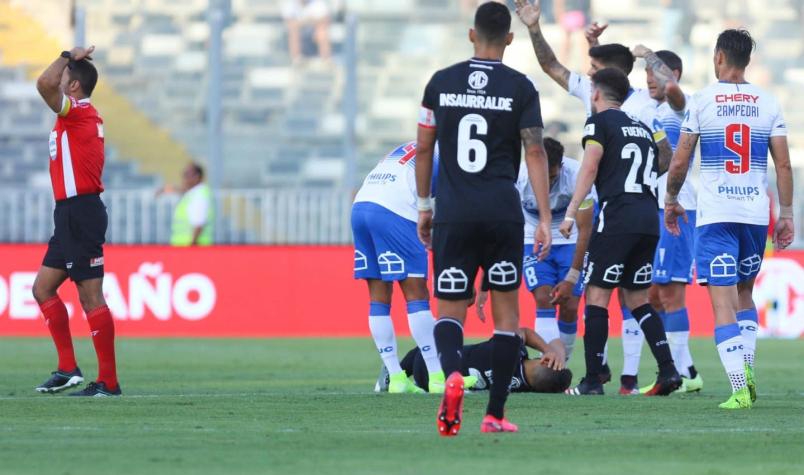 Lesión sangrante, cortes y trauma acústico: El informe de Maza tras suspender el Colo Colo - UC