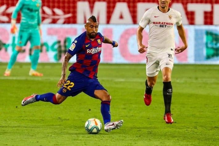 Arturo Vidal volvió a la titularidad en el empate sin goles del Barcelona contra el Sevilla