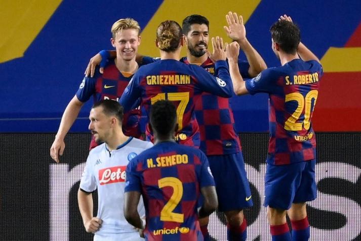 Barcelona no le da opciones al Napoli y enfrentará al Bayern Munich en cuartos de la Champions