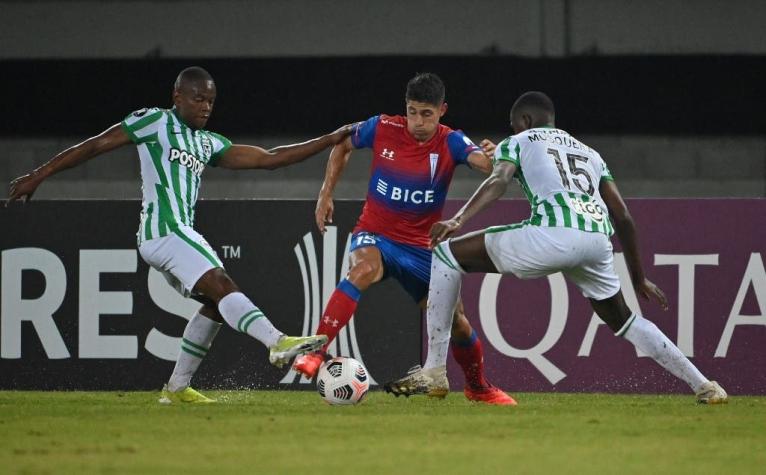 La UC no lo pasa bien en su debut en la Libertadores y cae frente a Atlético Nacional en Colombia