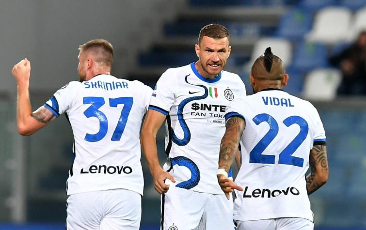 Con Vidal en cancha, el Inter se lo dio vuelta al Sassuolo y está segundo