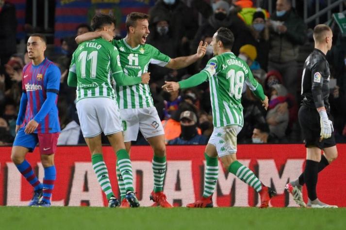 El Betis de Bravo y Pellegrini dio el batacazo y le ganó al Barcelona en el Camp Nou