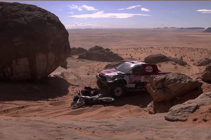 Cinco minutos de penalización para piloto que impactó al chileno César Zumarán en el Dakar