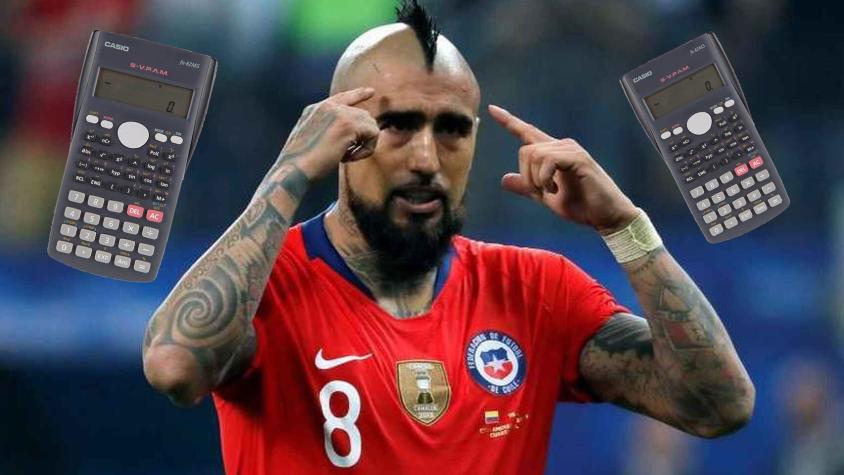 Arturo Vidal y calculadoras.